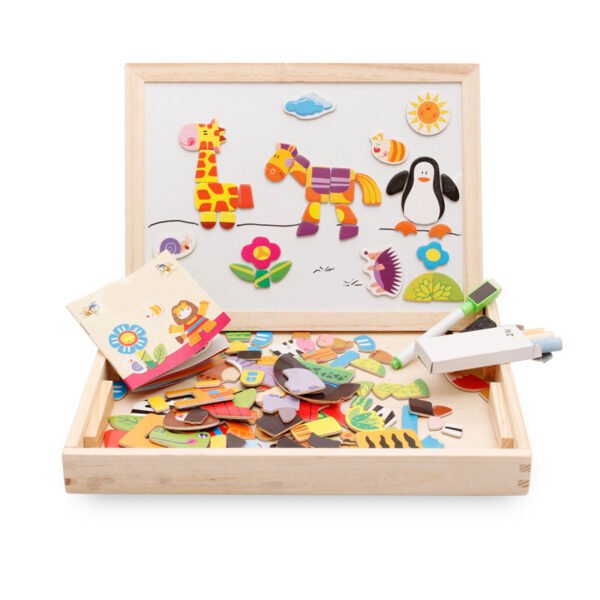 MagneArt Puzzle Board – Multifunctional Wooden Drawing & Learning Toy