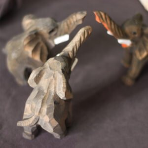 Elephant Handmade Wood Carving Animal Ornament Object Creative Birthday Gift