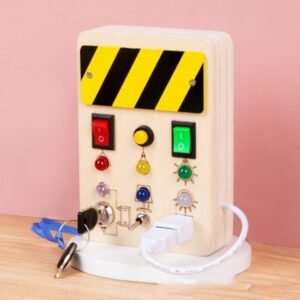 Children's Early Education Wooden LED Lamp Socket