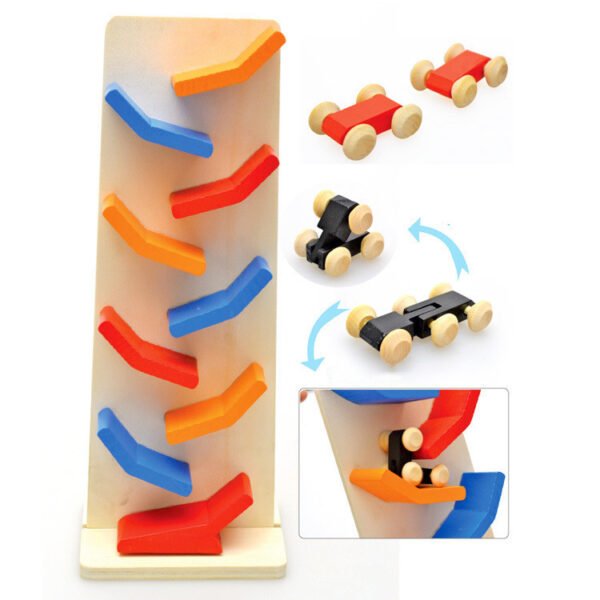 ZigZag Racer – Wooden Gliding Car Track - Image 3