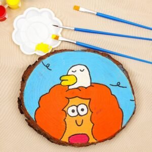 Annual Round Wood Piece Diy Decorative Painting