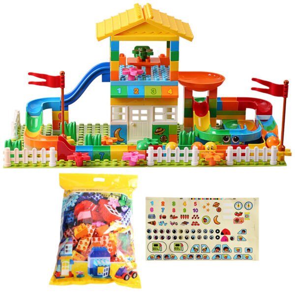 🏡🌈 Build & Play Adventure – Colorful Brick Playground Set! 🎠🐶 - Image 5